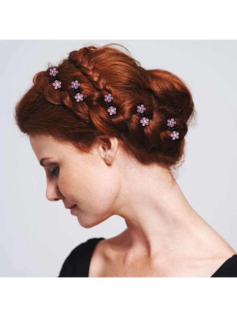 65pcs Mini Hair Clips Set - No-Slip Grip Claw Clips, Glitter & Rhinestone Hair